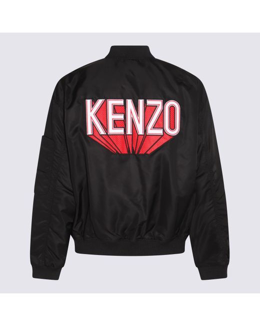 KENZO Black, White And Red Casual Jacket for men