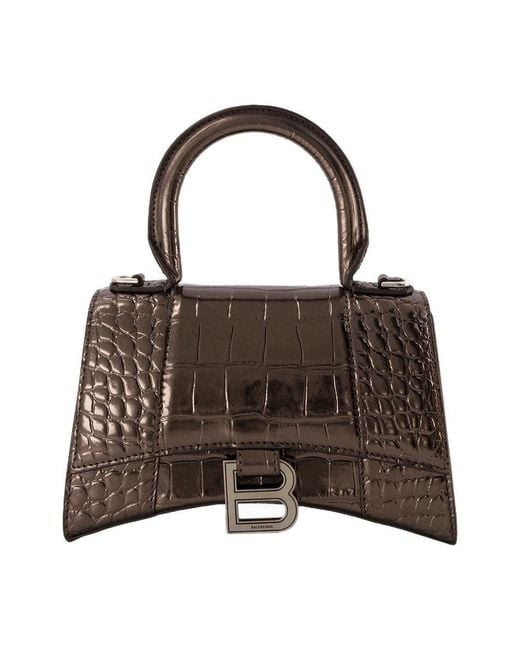 Balenciaga Brown Hourglass Xs Bag