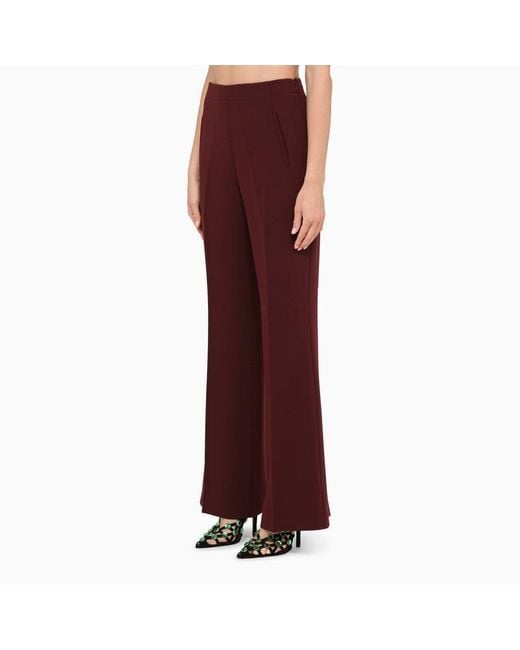 Roland Mouret Red Brown Palazzo Trousers