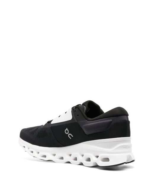 On Shoes Black Cloudstratus Running Sneakers for men