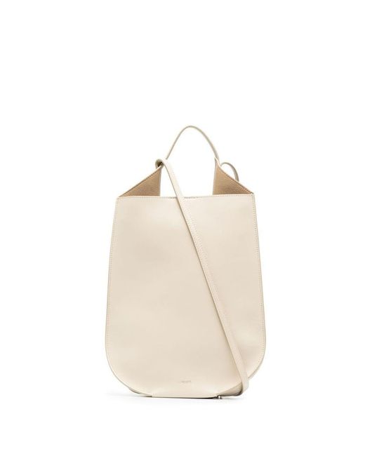 REE PROJECTS Helene Mini Leather Tote Bag in White | Lyst