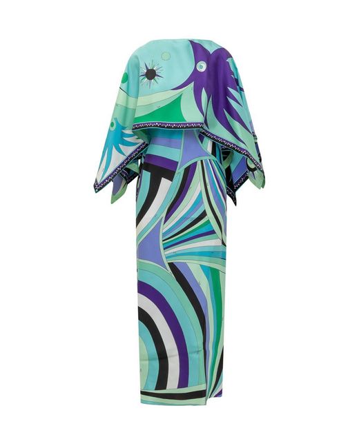 Emilio Pucci Blue Dress+Shrugs