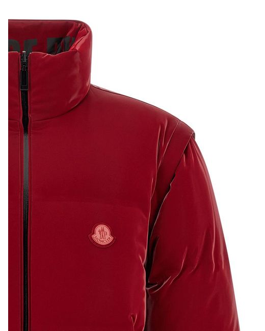 Moncler Genius Red Moncler X Asap Rocky 'Throttle' Down Jacket for men