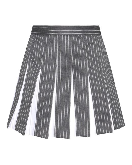 Thom Browne Gray And Cotton-Wool Blend Skirt