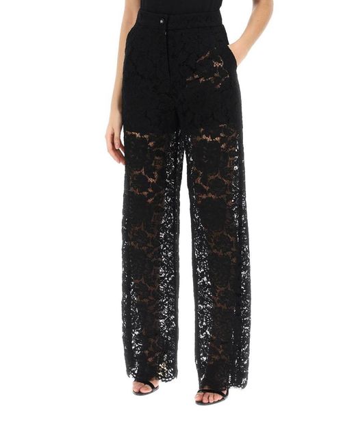 Dolce & Gabbana Black Lace Pants