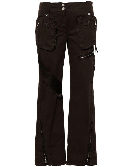 Blumarine Black Low-rise Cargo Trousers