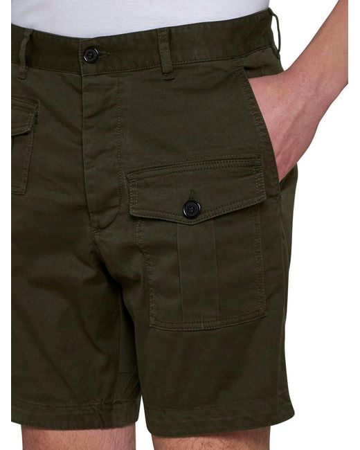 DSquared² Green 'Sexy Cargo' Bermuda Shorts for men