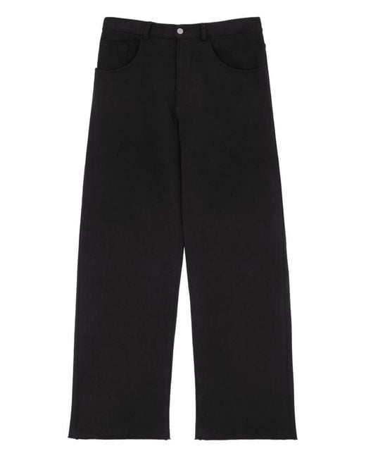 MM6 by Maison Margiela Black Cotton Trousers for men