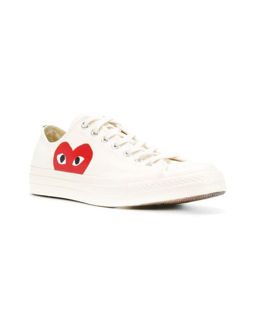 COMME DES GARÇONS PLAY Red Low Top Sneakers Shoes for men
