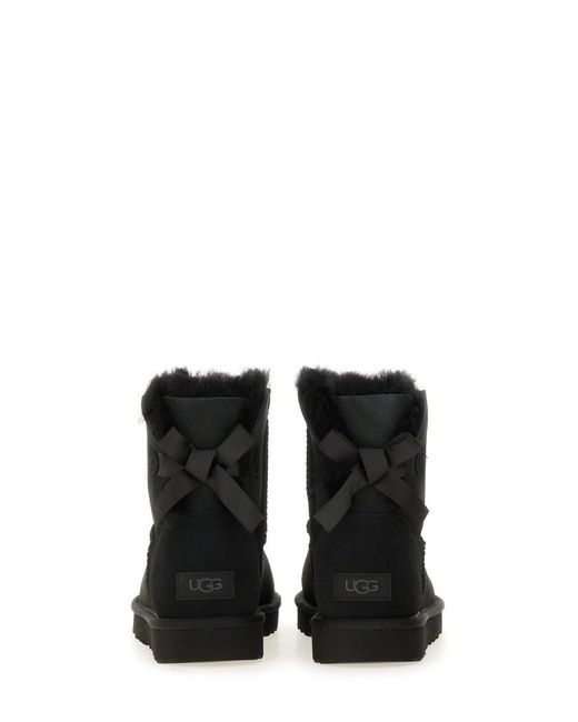 Ugg Black "Mini Bailey Bow Ii" Boot