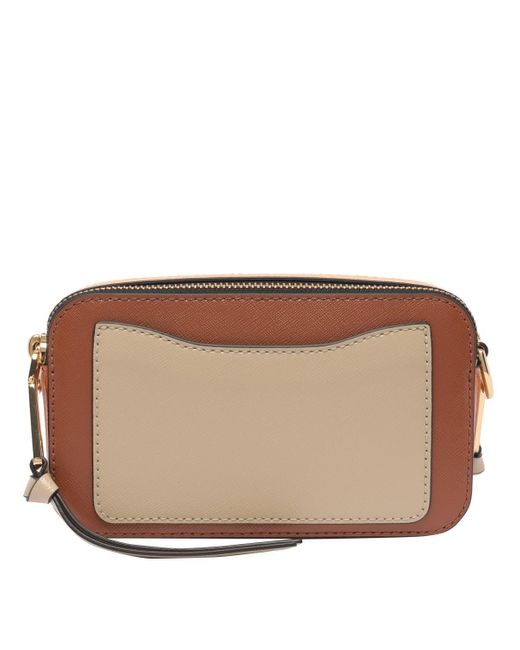 Marc Jacobs- The Snapshot Leather Crossbody Bag- Woman- Uni - Brown