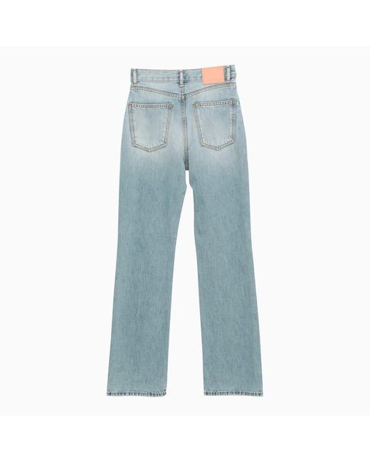 Acne Blue Light Distressed Regular Jeans