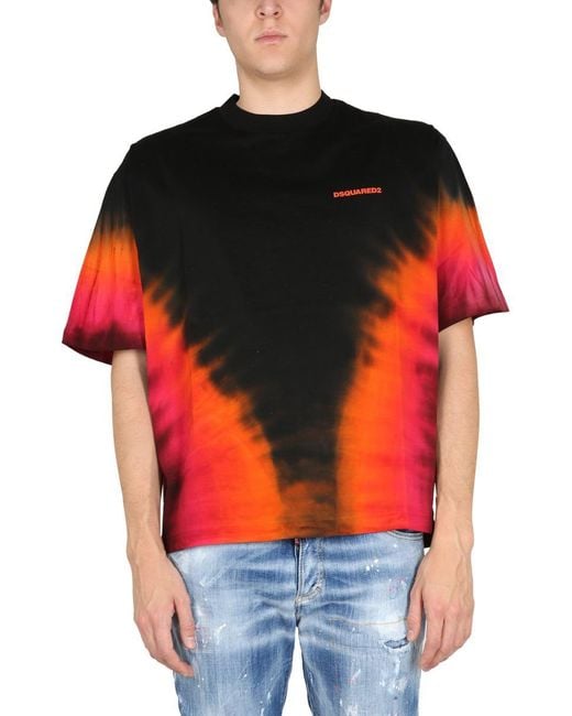 DSquared² Red T-shirt D2 Flame for men