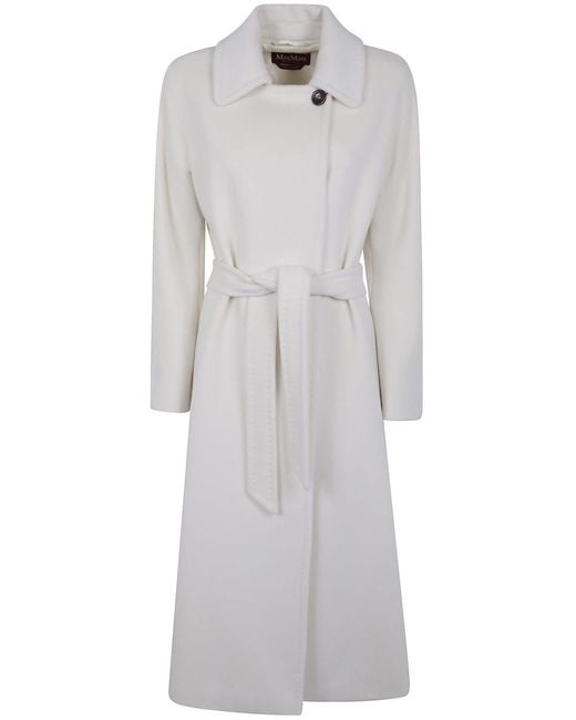 Max Mara Gray "Tenzone" Buttons Coat