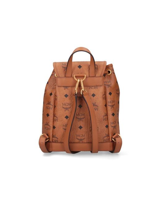 MCM Brown Aren Mini Backpack