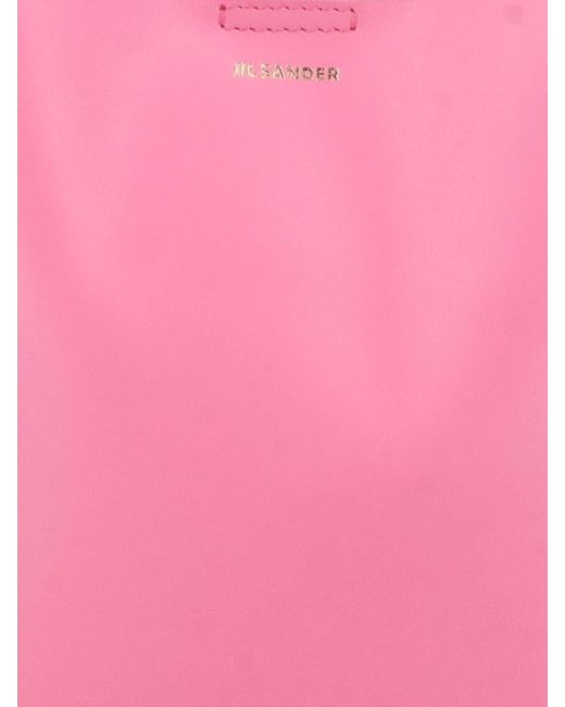 Jil Sander Pink Logo Shoulder Bag