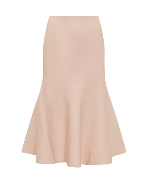 Victoria Beckham Pink Flared Skirt