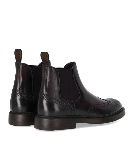 Doucal's Black Triumph Dark Brown Chelsea Boot for men