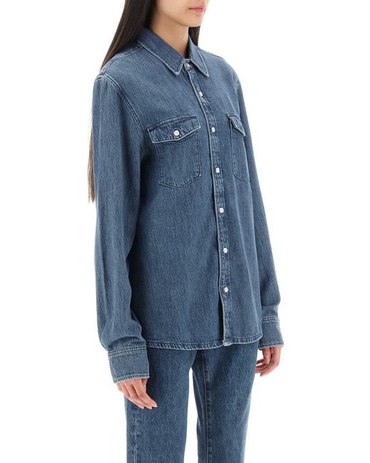 Wardrobe NYC Blue Denim Shirt