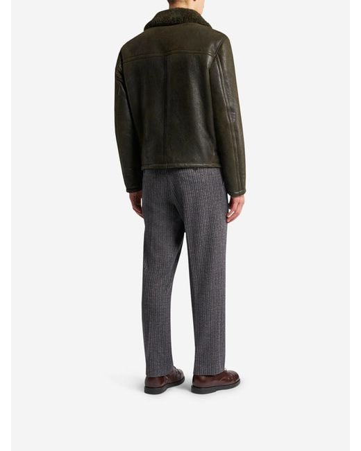 Etro Green Sheepskin Jacket for men