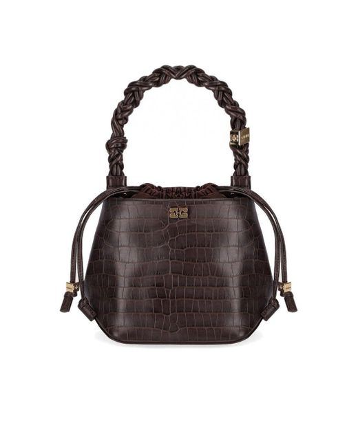 Ganni Black Bou Bucket Bag