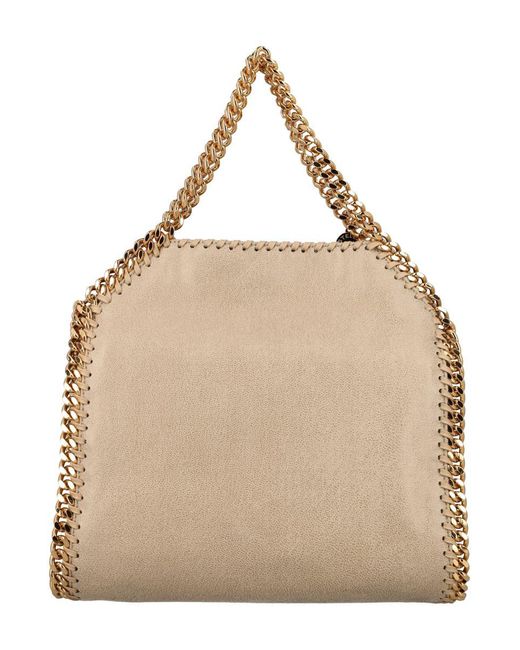 Stella McCartney Natural Falabella Mini Tote Bag With-Chain