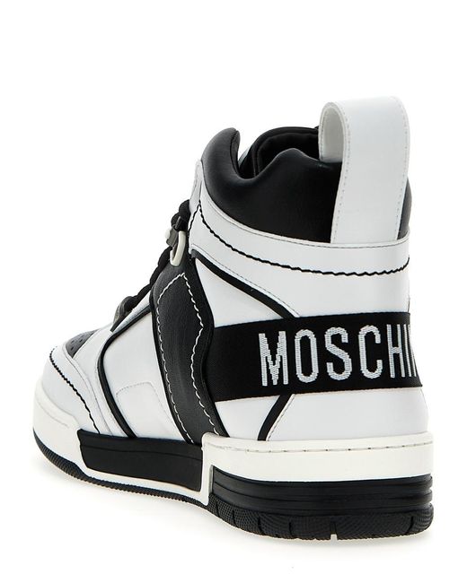 Moschino White 'Kevin' Sneakers for men