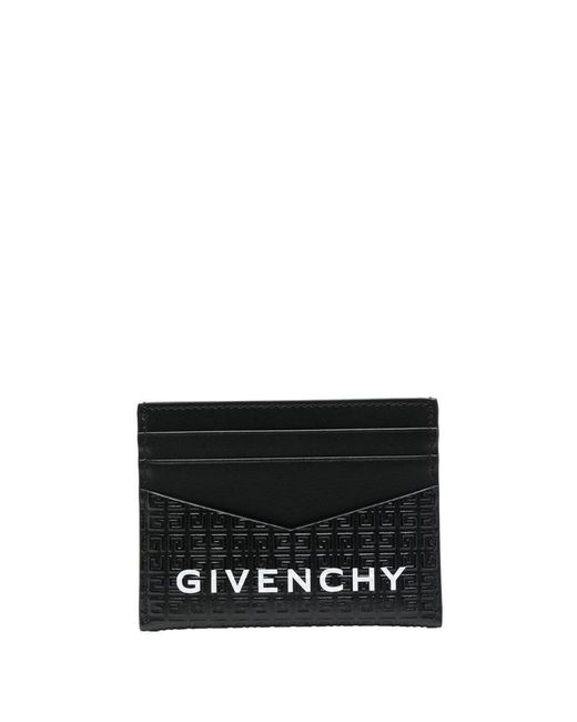 Givenchy Black Leather Micro 4G Card Holder for men