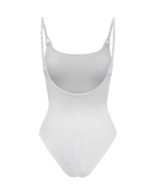 Hunza G White Camille One Piece Swimsuit