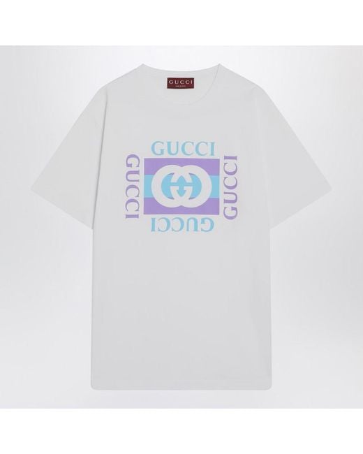 Gucci White T-Shirt With Logo Print