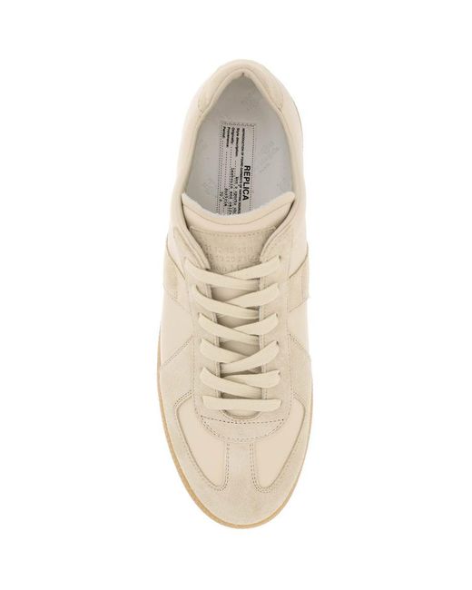Maison Margiela Natural Leather Replica Sneakers In for men