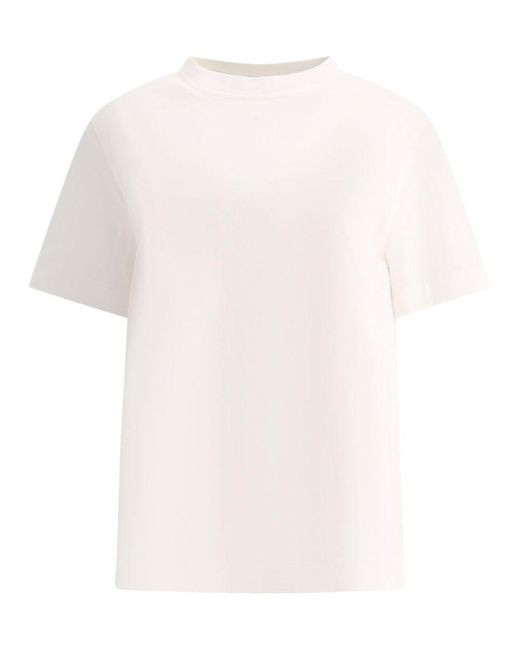 Brunello Cucinelli White T-Shirt With Monili
