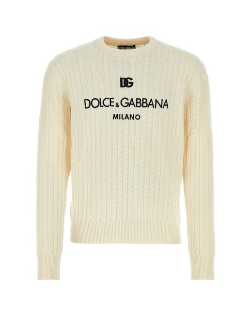 Dolce & Gabbana White Knitwear for men