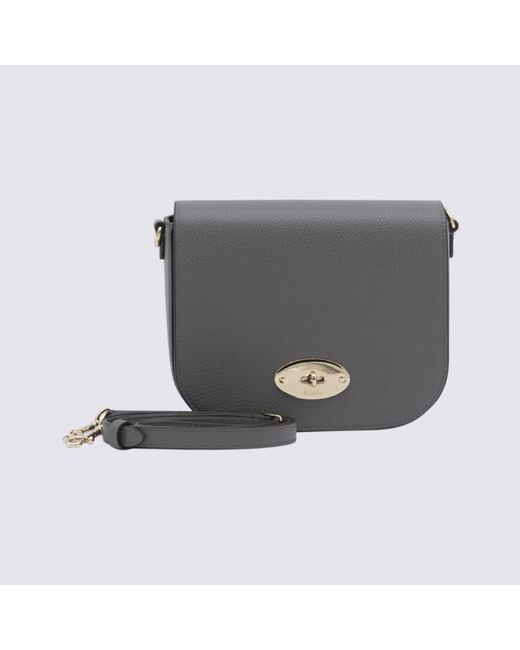 Mulberry Gray Grey Charcoal Leather Darley Satchel Bag
