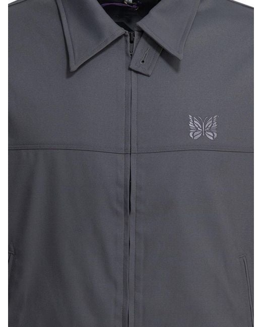 Needles Gray "Cavalry Twill" Overshirt Jacket for men