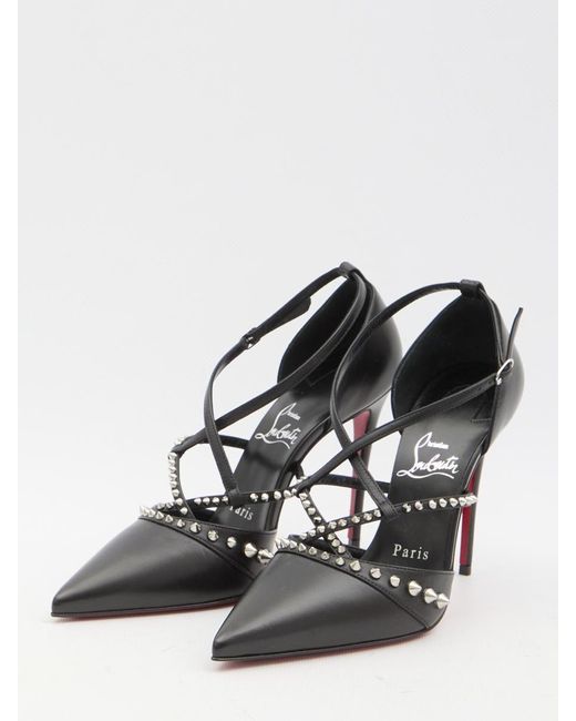 CL Tatooshka Spikes Pump 100mm Nappa Leather Nude