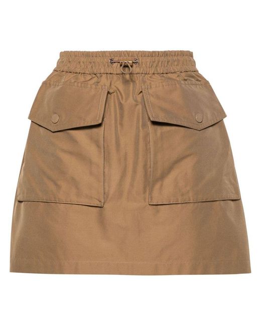 Moncler Brown Skirt With Cargo Pockets