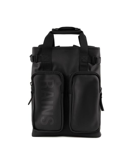 Rains Black Texel Backpack