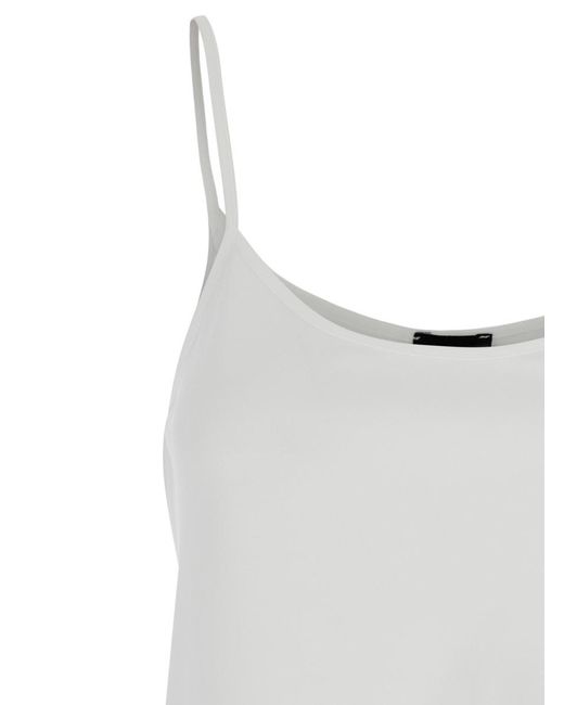 Plain White Top With Spaghetti Straps
