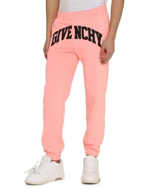 Givenchy Red Logo Print Sweatpants for men