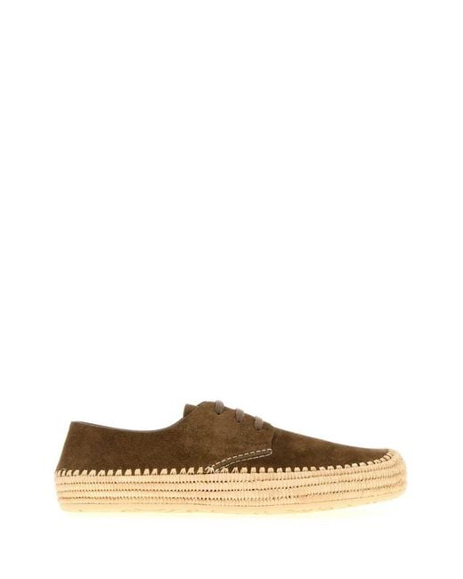 Loewe Brown Suede Rio Lace-Up Shoes for men