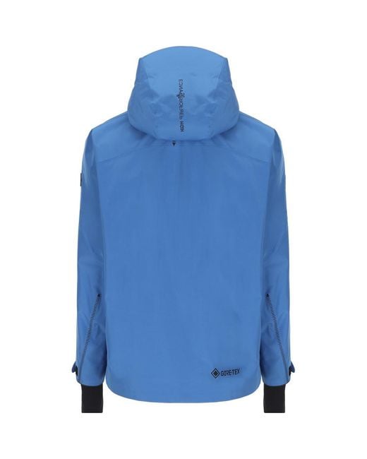 3 MONCLER GRENOBLE Blue Zip-up Hooded Coat for men