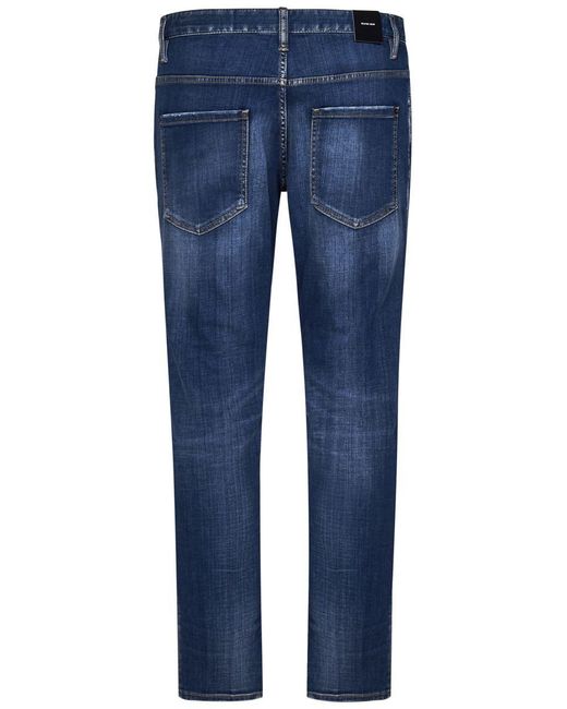 DSquared² Blue Medium Clean Wash Skater Jeans for men