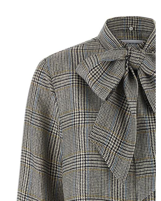 Thom Browne Gray Prince Of Wales Check Shirt