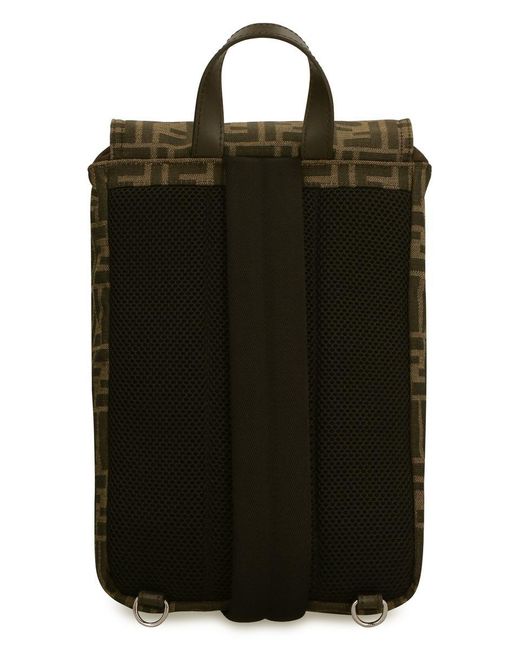 Fendi Green Ness Fabric Backpack for men