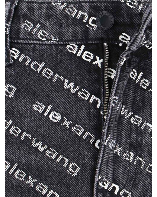 Alexander Wang Gray Logo Bite Shorts Grey