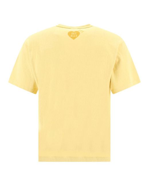 Human Made Yellow "ningen-sei Plant" T-shirt for men