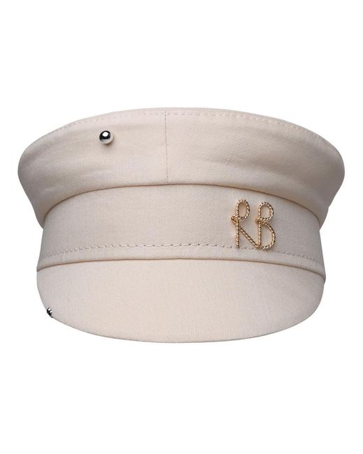 Ruslan Baginskiy Natural Hat In Cream Linen Blend