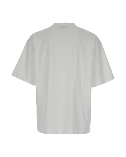 Off-White c/o Virgil Abloh Gray Oversized T-Shirt With Contrasting Logo Print for men