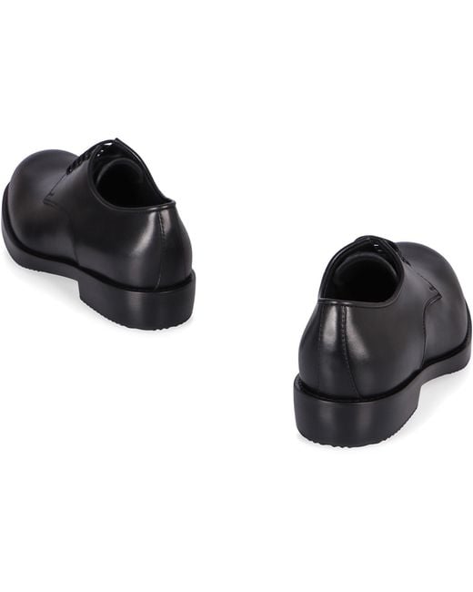 Dries Van Noten Black Leather Lace-Up Shoes for men